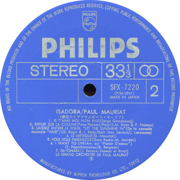 Let The Sunshine In / Midnight Cowboy / And Other Goodies” (Isadora)