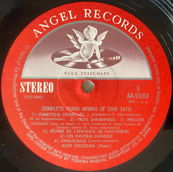 Complete Piano Works Of Erik Satie