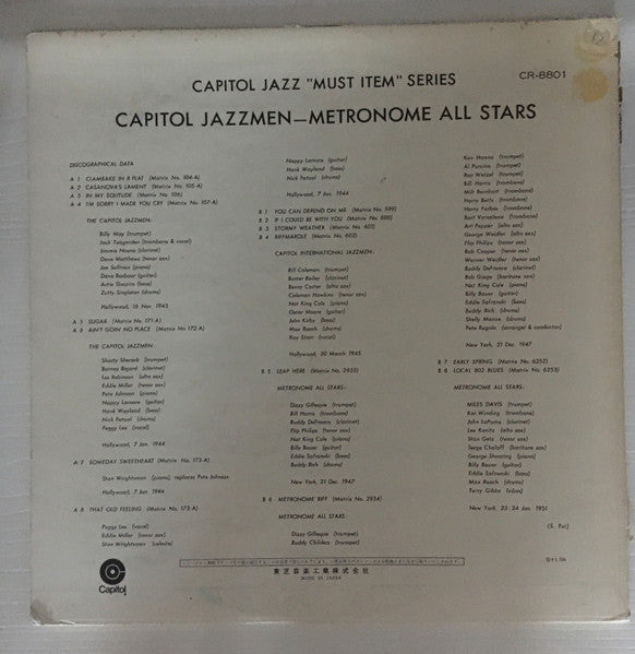 Capitol Jazzmen-Metronome All Stars