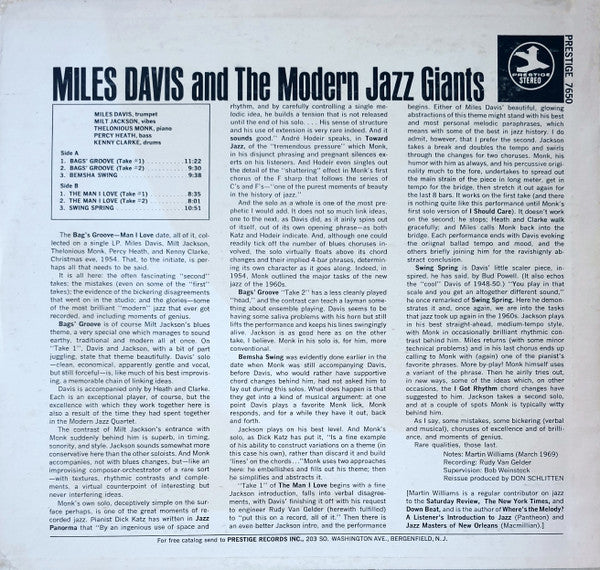 Miles Davis And The Modern Jazz Giants