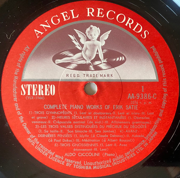 Complete Piano Works Of Erik Satie