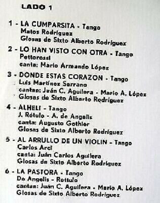 Aquellas Canciones De Natalio Tursi Su Orquesta Y Sus Cantores