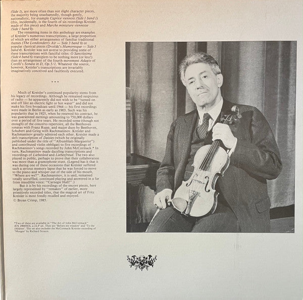 Kreisler Plays Kreisler