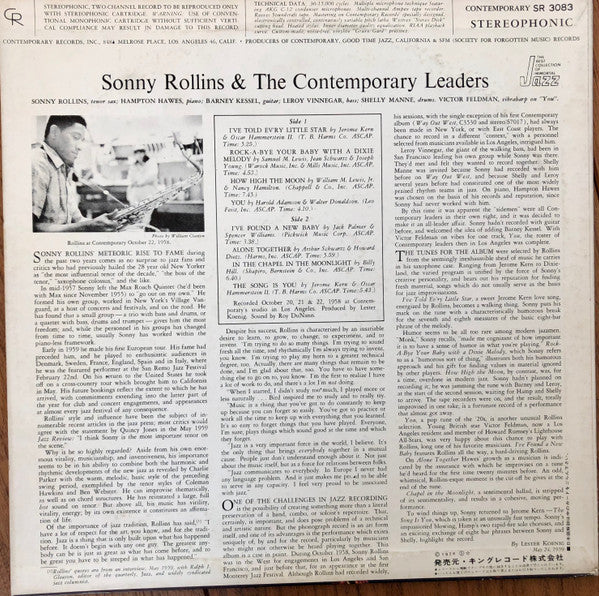 Sonny Rollins And The Contemporary Leaders