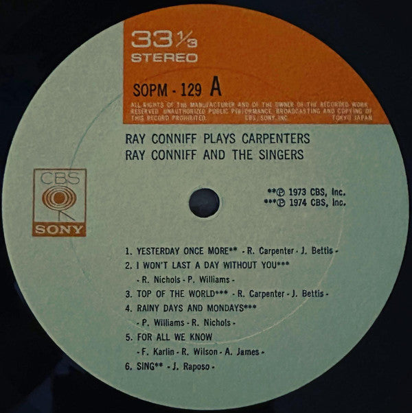 Ray Conniff Plays Carpenters