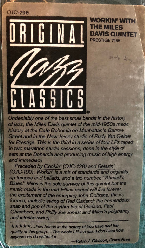 Workin' With The Miles Davis Quintet