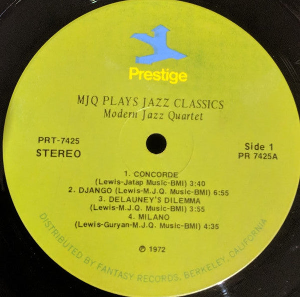 The Modern Jazz Quartet Plays Jazz Classics