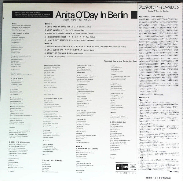 Anita O'Day In Berlin, Recorded Live At The Berlin Jazz Festival