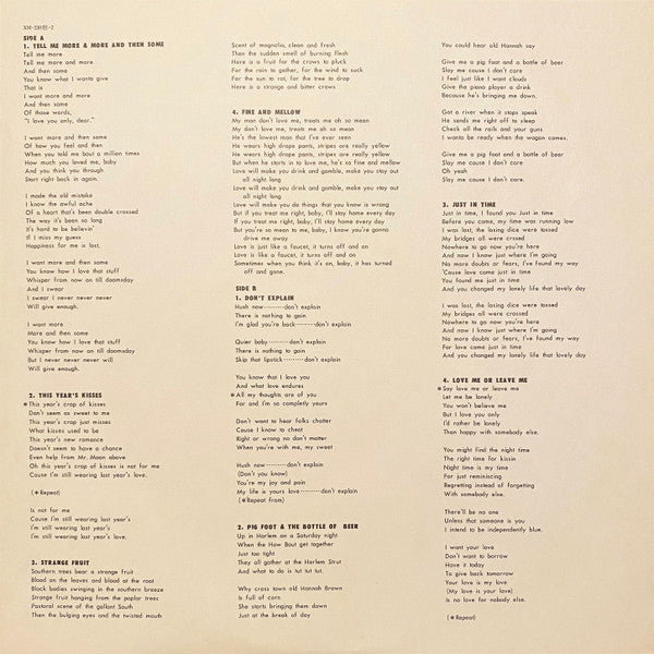 Nina Simone Sings Billie Holiday