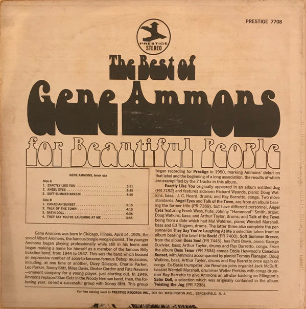 The Best Of Gene Ammons (For Beautiful People)