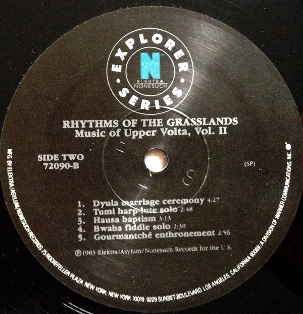 Rhythms Of The Grasslands: Music Of Upper Volta, Volume II