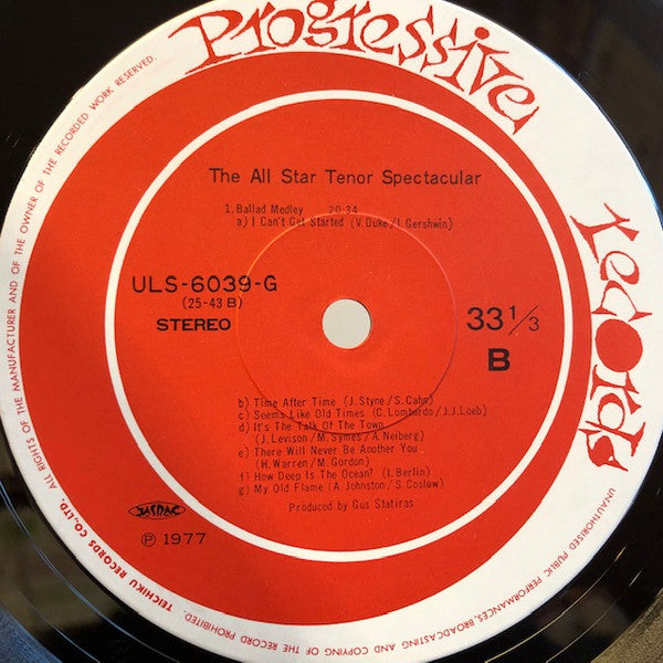 The Progressive Records All Star Tenor Sax Spectacular
