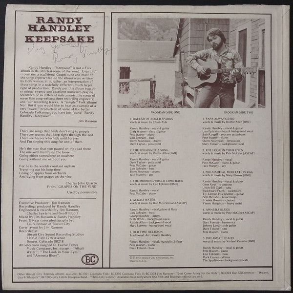 Release: Unknown Release-Vinyl-US-1975-BC1306-15006869
