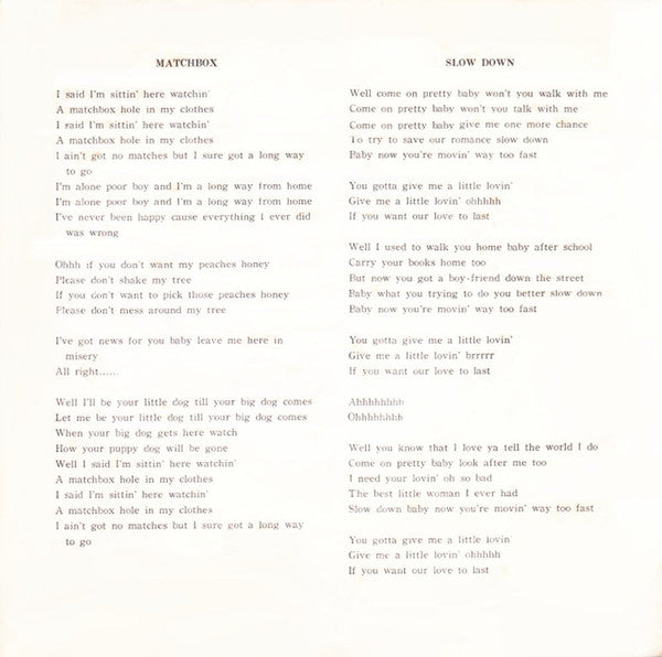 Matchbox / Slow Down