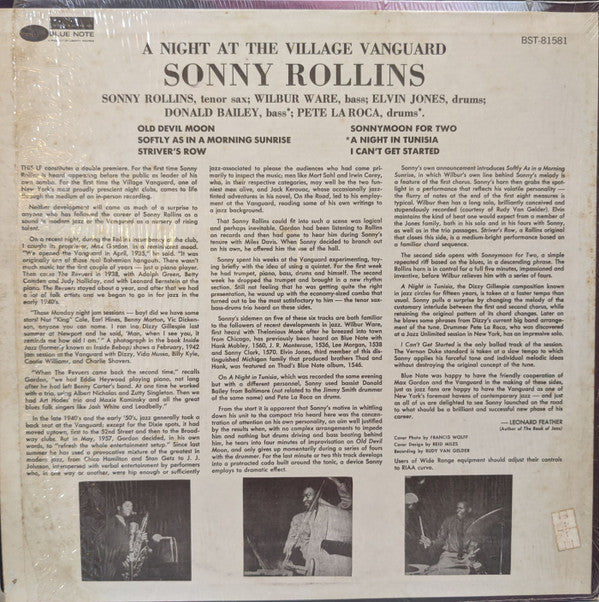 A Night At The "Village Vanguard"