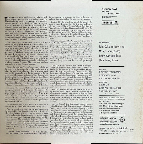 John Coltrane And Johnny Hartman