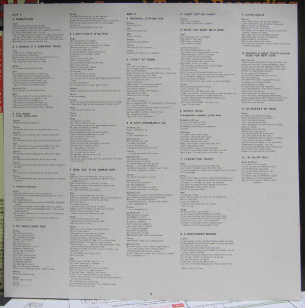 Porgy And Bess (An Original Sound Track Recording)