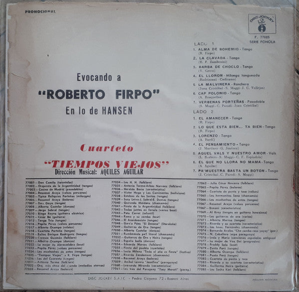 Evocando A "Roberto Firpo" En Lo De Hansen