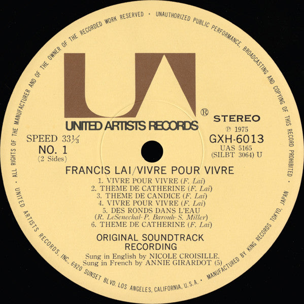 パリのめぐり逢い = Vivre Pour Vivre - Bande Originale Du Film