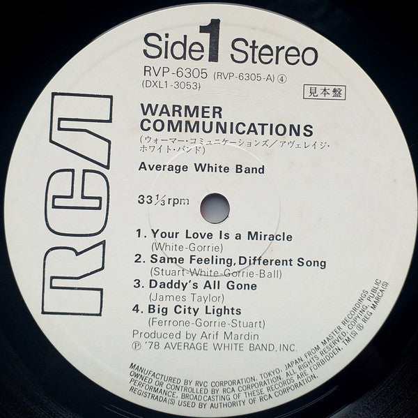 Release: Warmer Communications-Vinyl-Japan-1978-RVP-6305-13704680