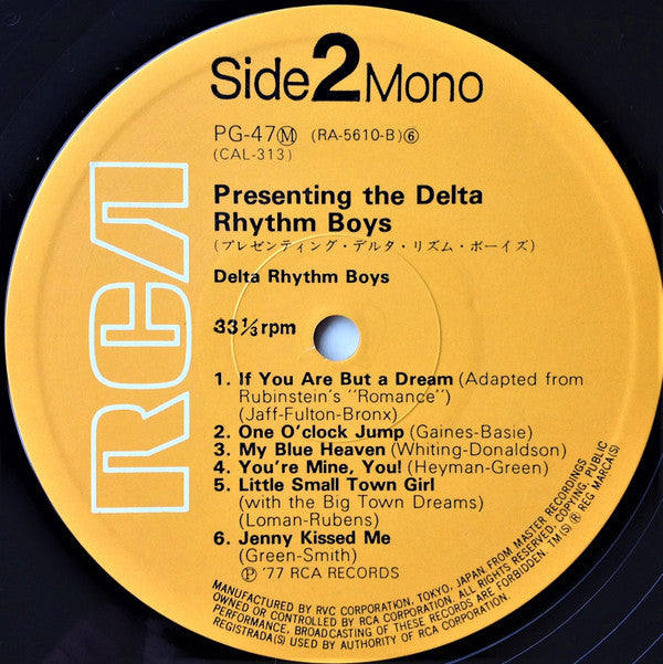 Presenting The Delta Rhythm Boys = プレゼンティング・デルタ・リズム・ボーイズ