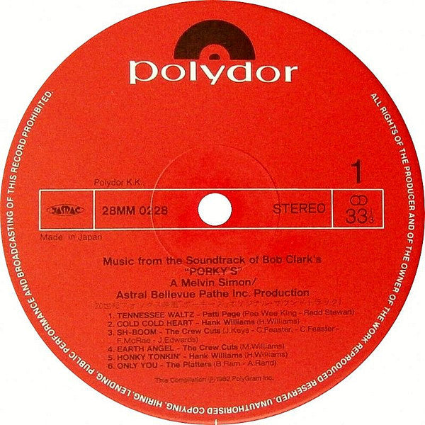 The Original Motion Picture Soundtrack Porky's