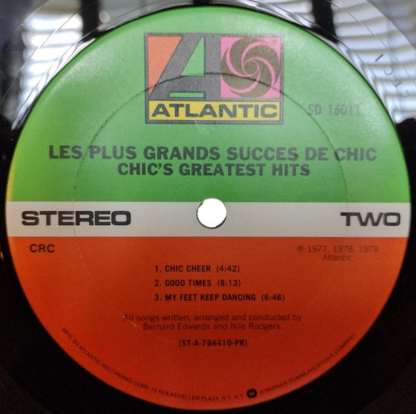 Les Plus Grands Succes De Chic = Chic's Greatest Hits