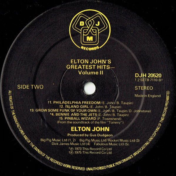 Elton John's Greatest Hits Volume II