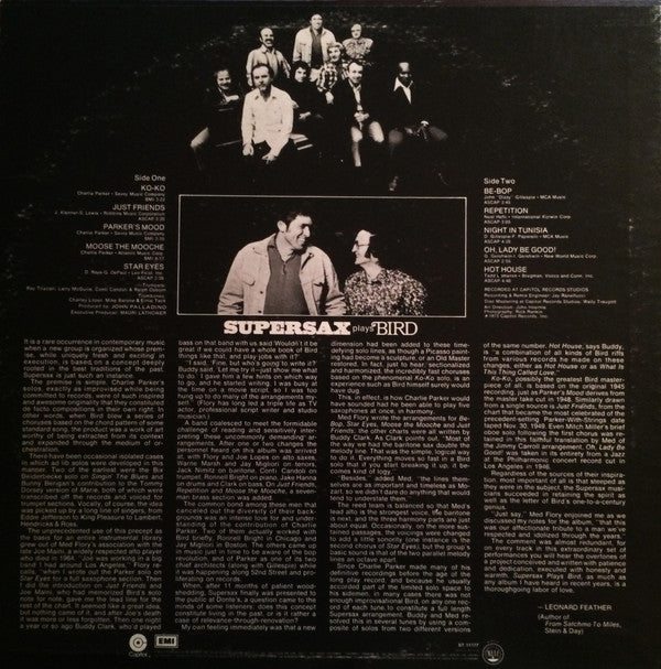 Release: Supersax Plays Bird-Vinyl-US-1973-ST-11177-12983225