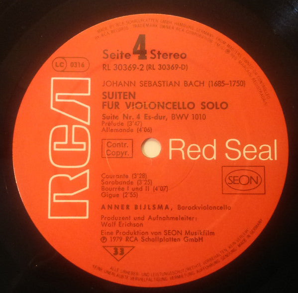 6 Suites A Violoncello Solo Senza Basso