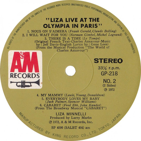 Live At The Olympia In Paris