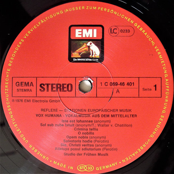 Vox Humana - Vokalmusik Aus Dem Mittelalter