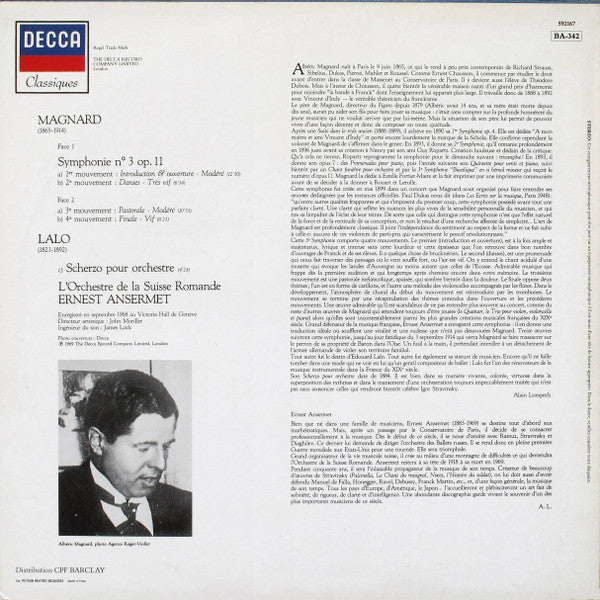 Symphonie №3 / Scherzo Pour Orchestre