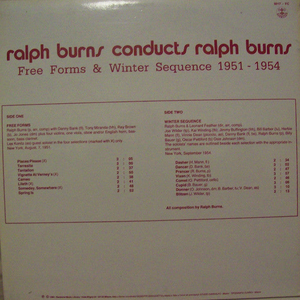 Ralph Burns Conducts Ralph Burns (Free Forms & Winter Sequence 1951 - 1954)
