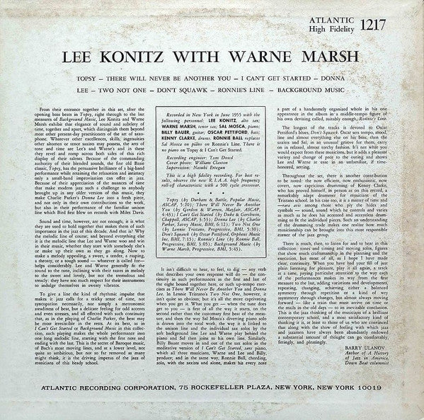Lee Konitz With Warne Marsh
