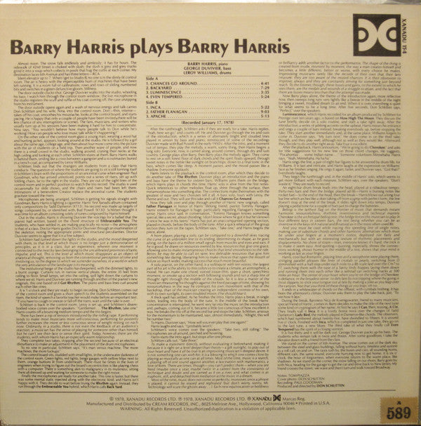 Barry Harris Plays Barry Harris