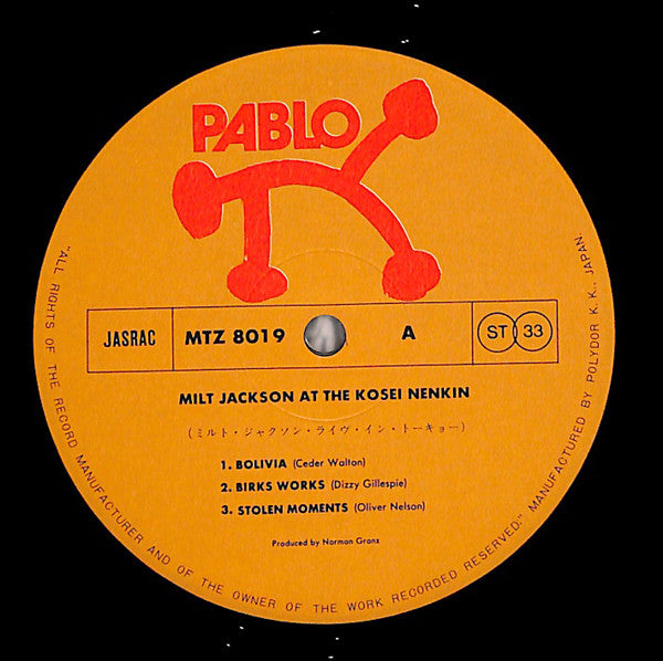 Milt Jackson At The Kosei Nenkin