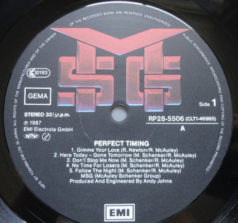 Perfect Timing = パーフェクト・タイミング