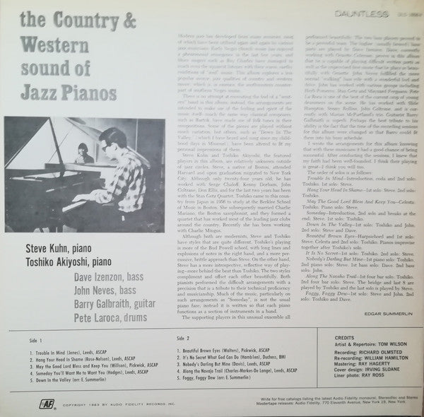 The Country & Western Sound Of Jazz Pianos
