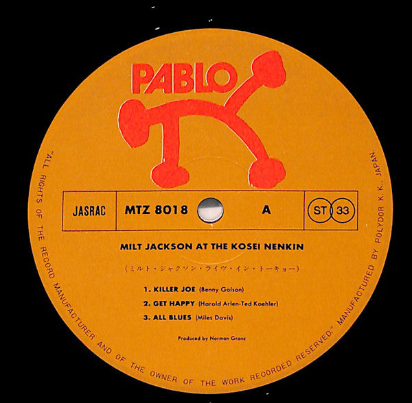 Milt Jackson At The Kosei Nenkin