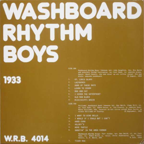 Washboard Rhythm Boys 1933