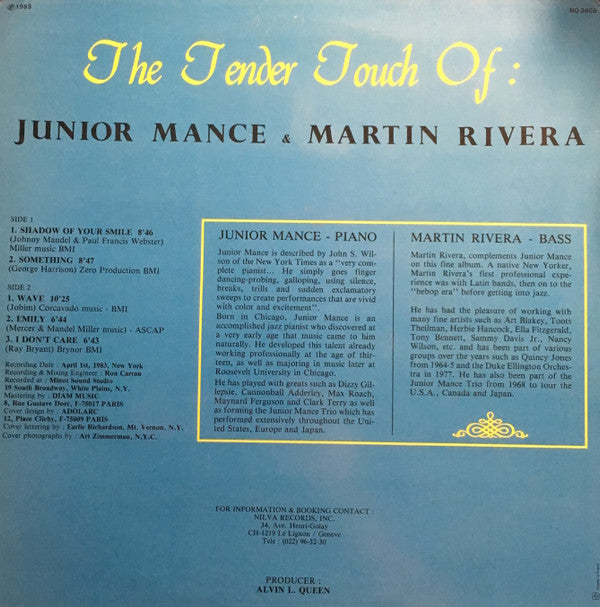 The Tender Touch Of Junior Mance & Martin Rivera (Duo)