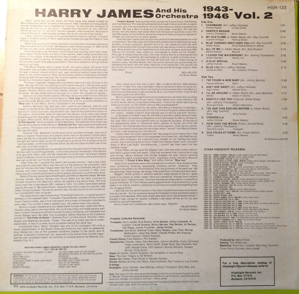 The Uncollected Harry James, Vol 2, 1943-46