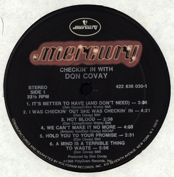 Checkin' In With Don Covay