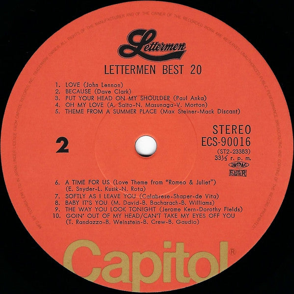 Lettermen Best 20 = レターメンベスト20