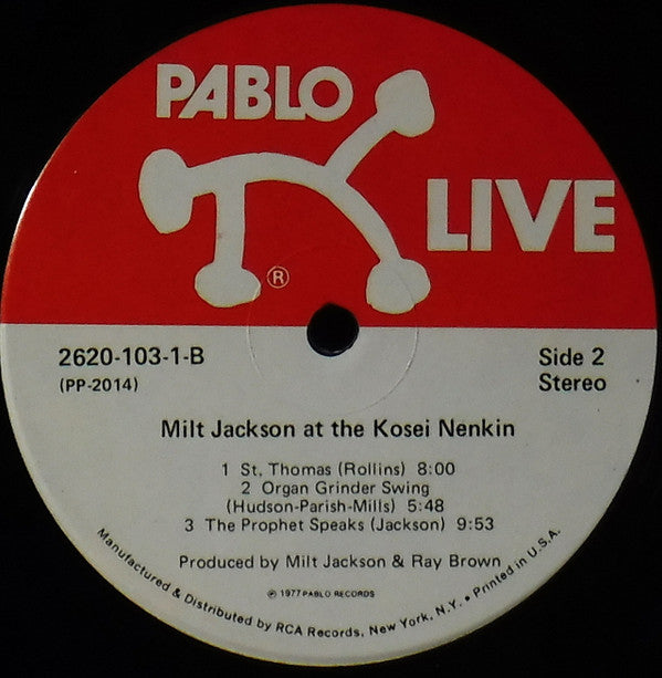 Milt Jackson At The Kosei Nenkin