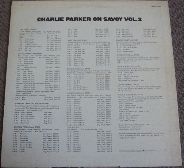 Charlie Parker On Savoy Vol. 2