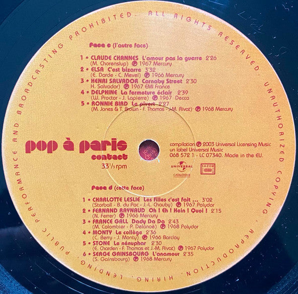 Pop À Paris Volume 1: Contact