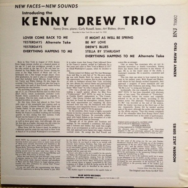 New Faces New Sounds Introducing The Kenny Drew Trio