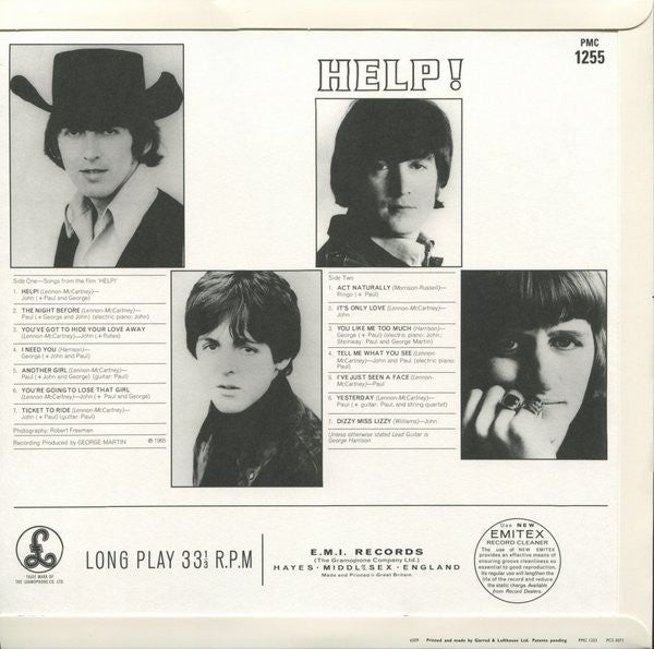 Release: Help!-Vinyl-UK, Europe & US-2014-PMC 1255, 5099963380217-6072065